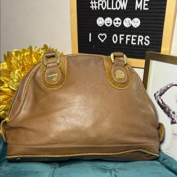 Borbonese Leather and suede Satchel - Picture 4 of 12